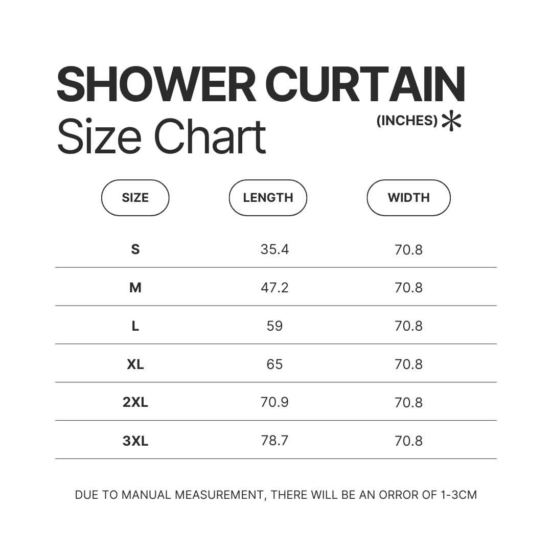 Shower Curtain Size Chart - Official Tokyo Ghoul