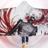 Tokyo Ghoul Kaneki White-Red Hooded Blanket