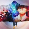 Tokyo Ghoul Ken One Eye Hooded Blanket