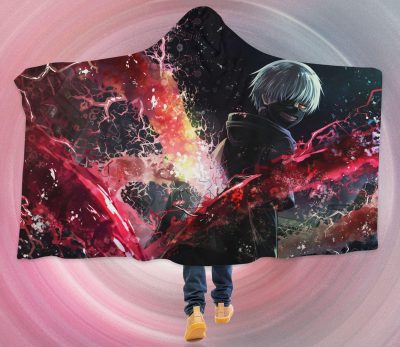 Ken Protagonist Tokyo Ghoul Hooded Blanket