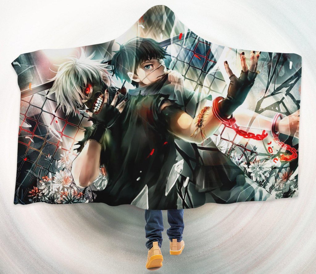 Tokyo Ghoul Kaneki Ken x Hide Hooded Blanket