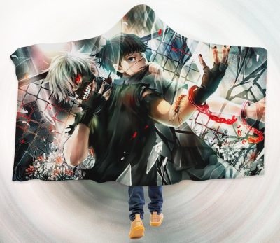Tokyo Ghoul Kaneki Ken x Hide Hooded Blanket