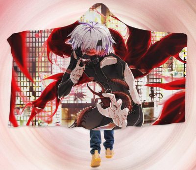 Tokyo Ghoul Kaneki Main Cast Hooded Blanket