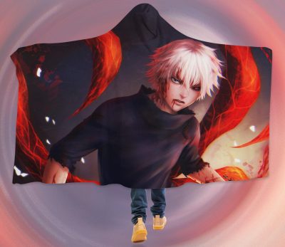 Tokyo Ghoul Kaneki Hurt Hooded Blanket