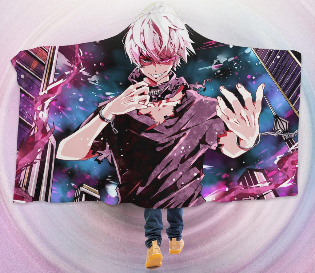 Tokyo Ghoul Ken Ghoul Hooded Blanket