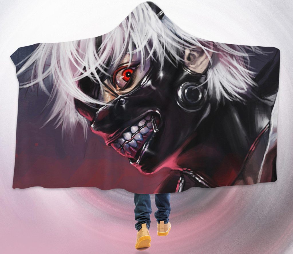 Tokyo Ghoul Ken Face Hooded Blanket