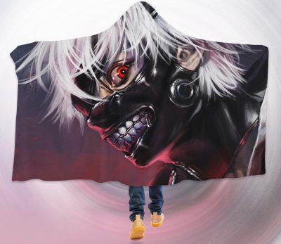 Tokyo Ghoul Ken Face Hooded Blanket