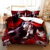 Horror Anime Tokyo Ghoul Print Bedding Set Adult Children Cartoon Duvet Cover Pillowcase Double Queen Large 11 - Official Tokyo Ghoul