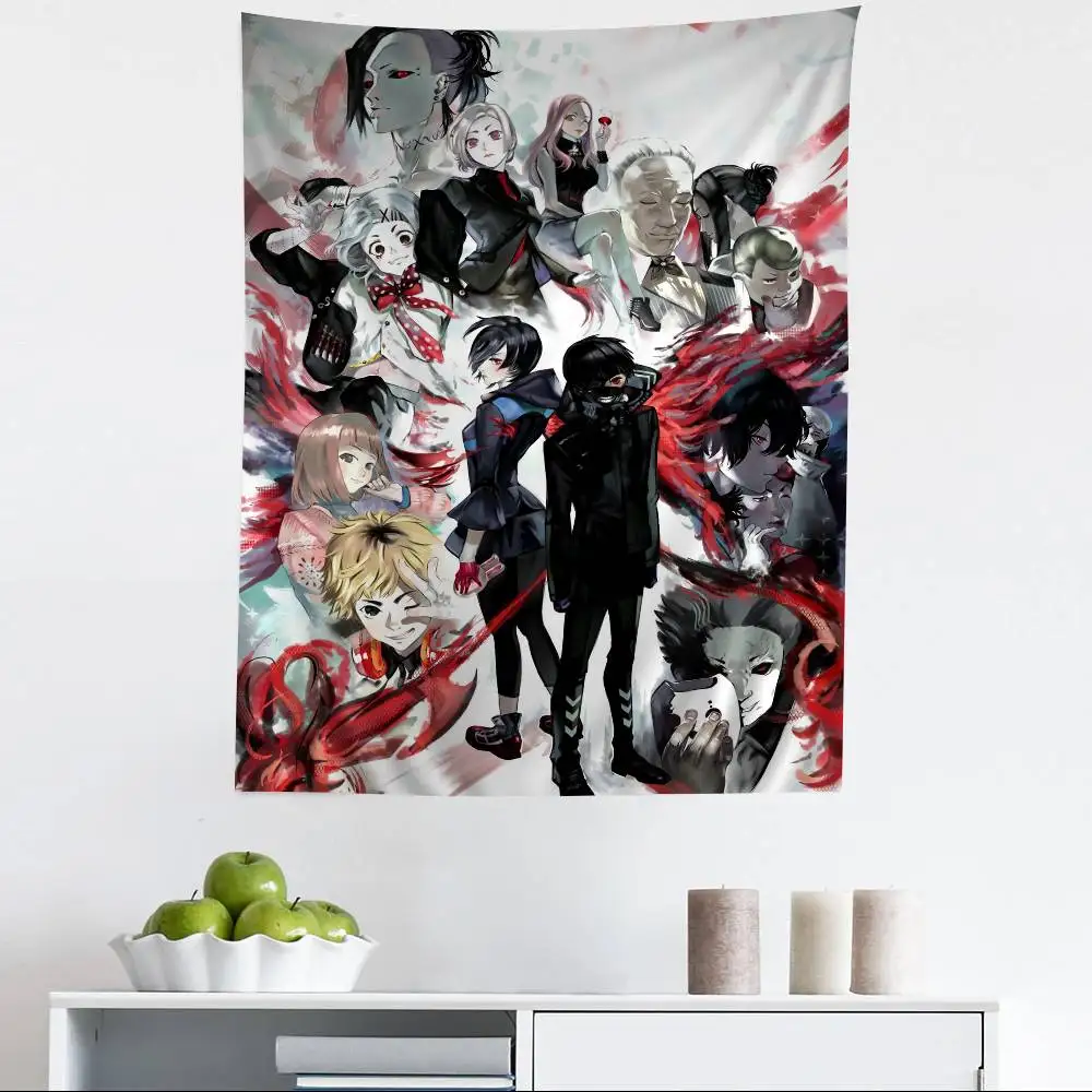 Tokyo Ghoul Main Characters Line Tapestry