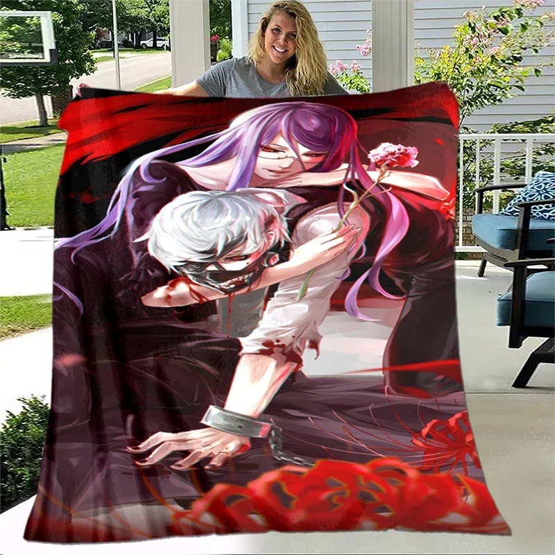Anime Tokyo Ghoul Kamishiro Rize And Ken Kaneki  Blanket