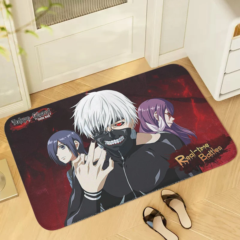Tokyo Ghoul Kaneki With Kamishiro Rize And Kirishima Touka Bath Mat