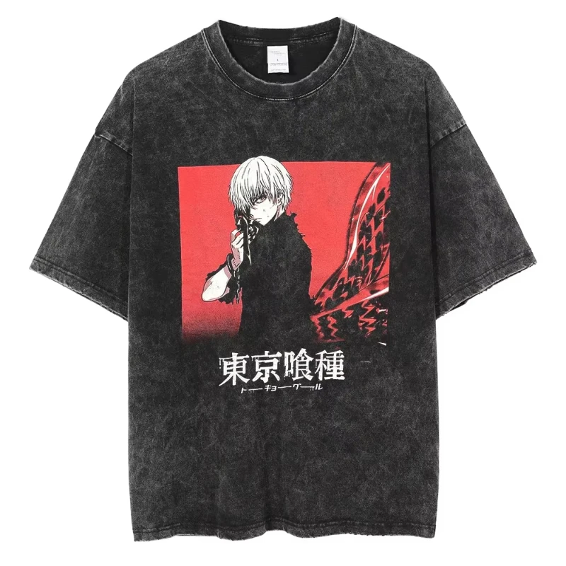 Tokyo Ghoul Kaneki Mask  Mineral Wash T-Shirts