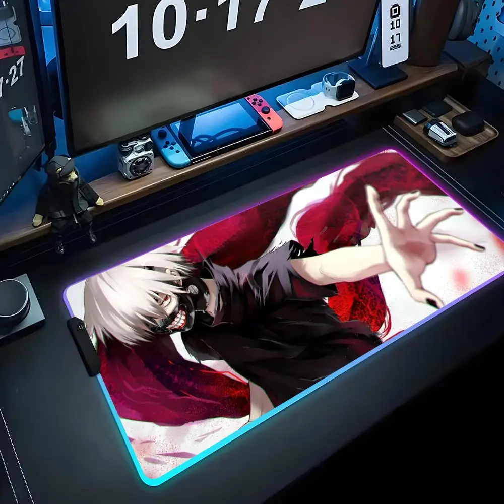 Anime Tokyo Ghoul Kaneki Ken One-Eyed Ghoul RGB Mouse Pad