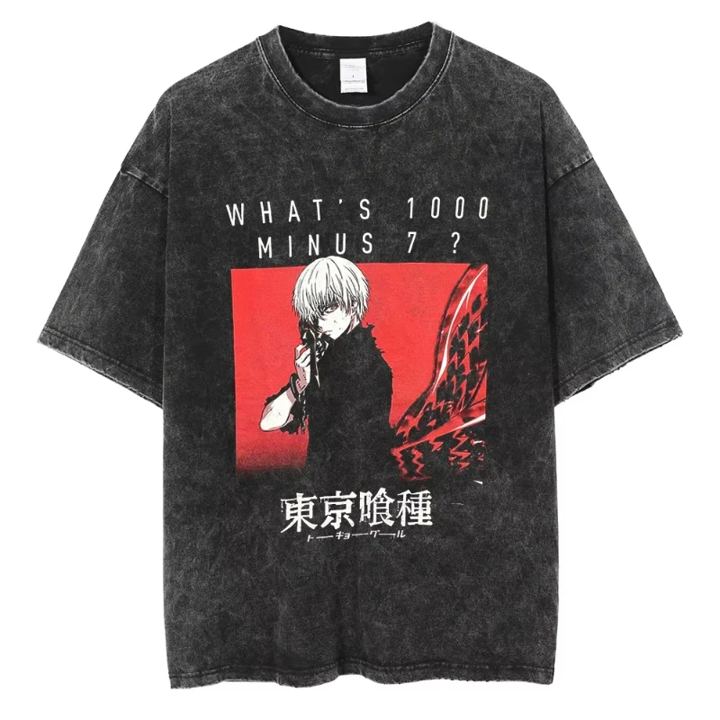 Tokyo Ghoul What's 1000 Minus7 Mineral Wash T-Shirts