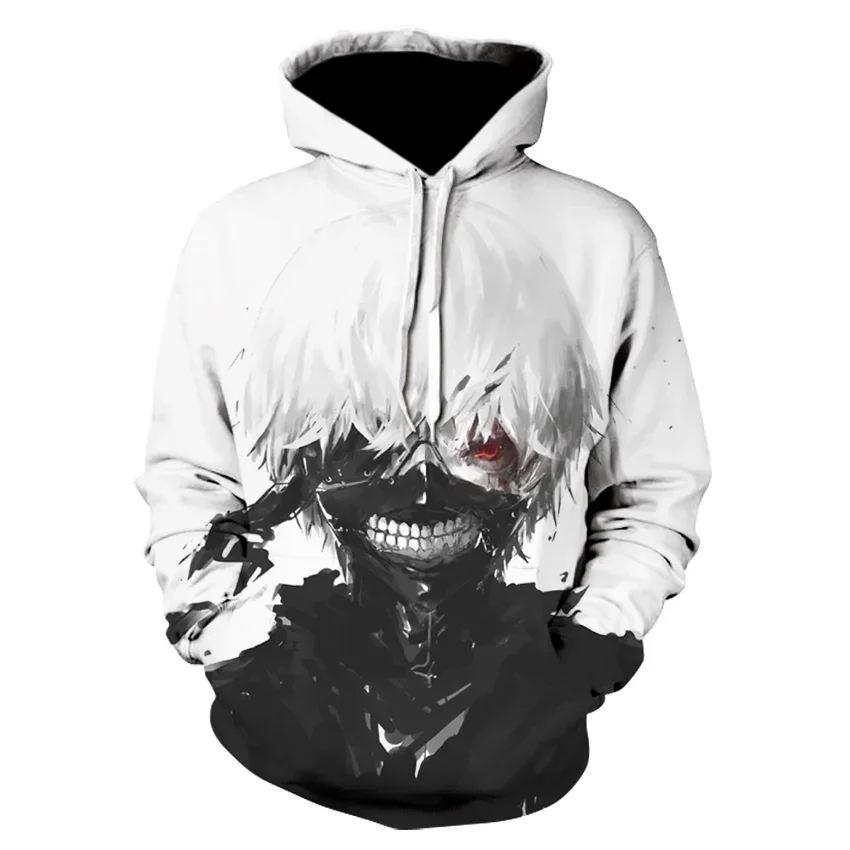 Tokyo Ghoul Black And White Kaneki 3D Hoodie