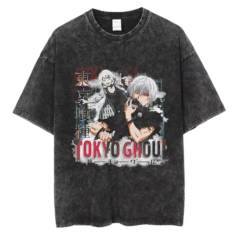 Kaneki With Nashiro Yasuhisa Tokyo Ghoul  Mineral Wash T-Shirts