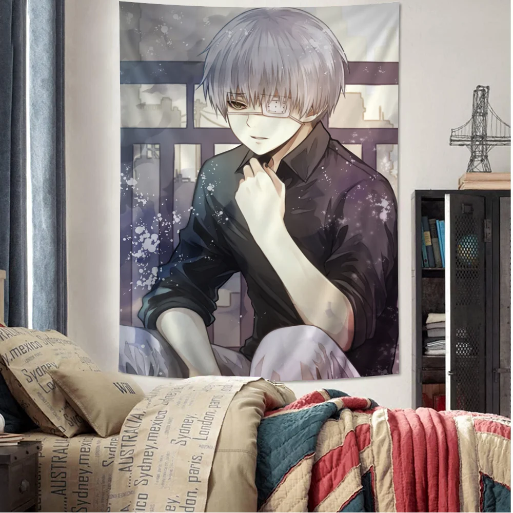 Anime Tokyo Ghoul White Hair Kaneki Tapestry