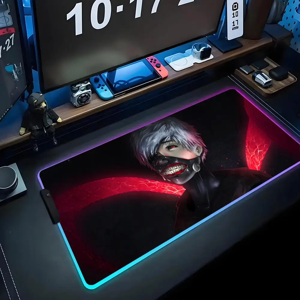 Anime Tokyo Ghoul Kaneki Ken Fearless Outcast RGB Mouse Pad