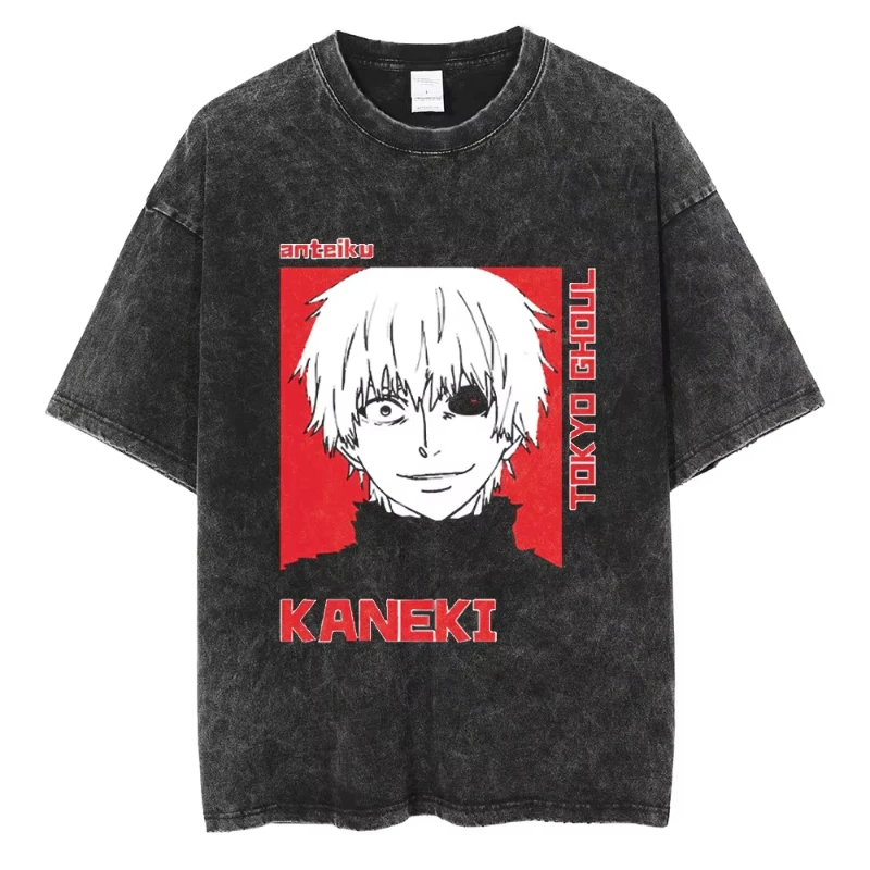 Tokyo Ghoul One Eye Kaneki Smile  Mineral Wash T-Shirts