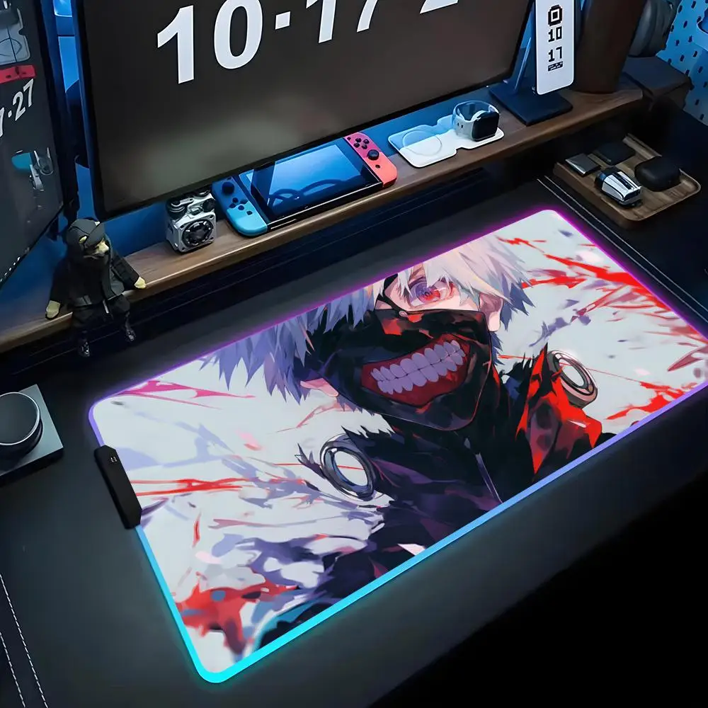 Anime Tokyo Ghoul Bloody Kaneki RGB Mouse Pad