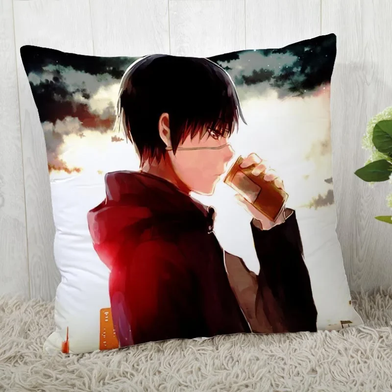 Tokyo Ghoul  Kaneki Drink Coffee Pillow Case