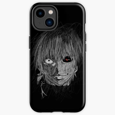 Haunting Abstract Face With Red Eye Iphone Case