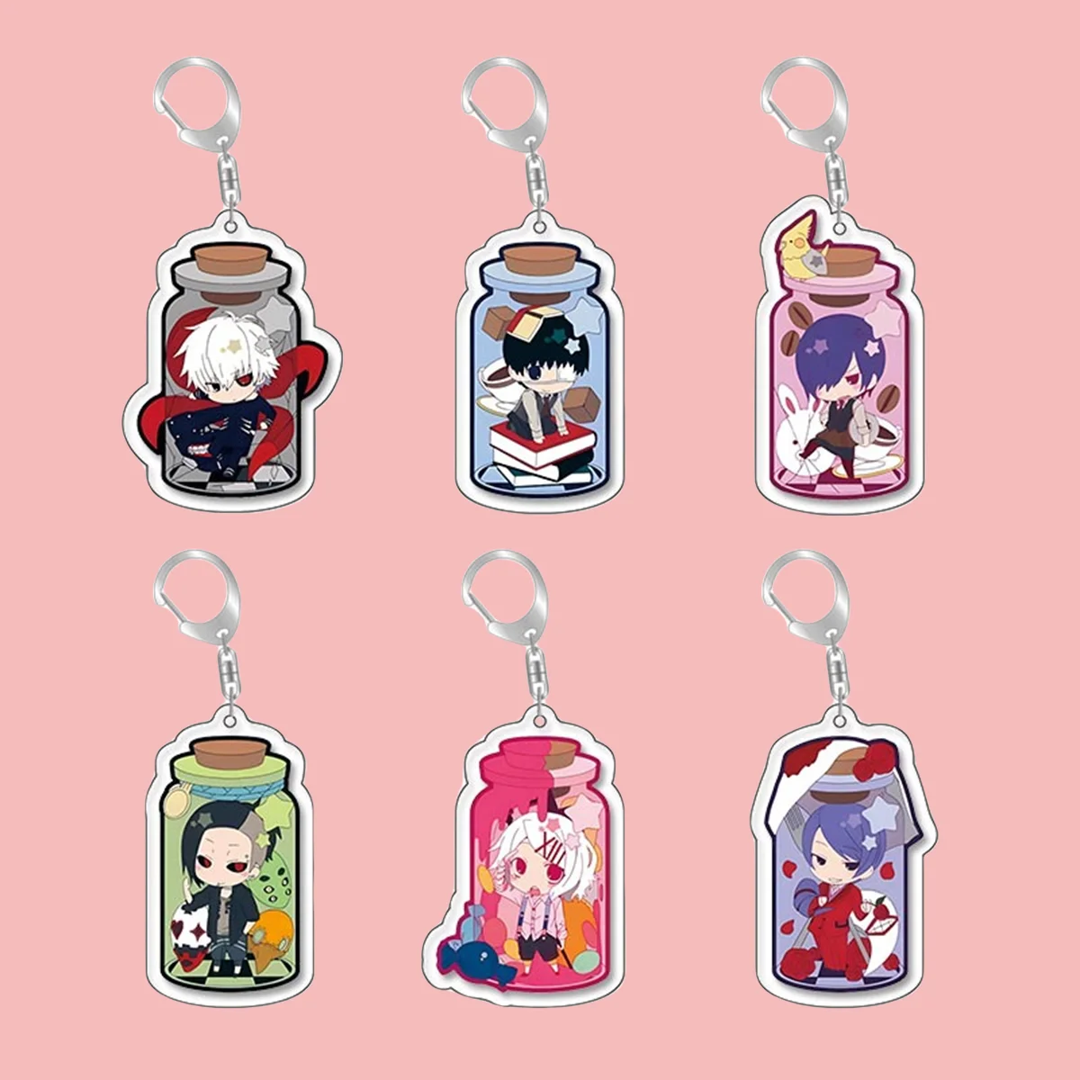 Anime Acrylic Keychain-Tokyo Ghoul y2k Cartoon Character Pendant
