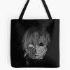 Haunting Abstract Face With Red Eye Tote Bag