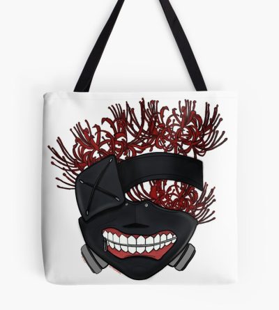 Mask With Red Spider Lillies Tote Bag