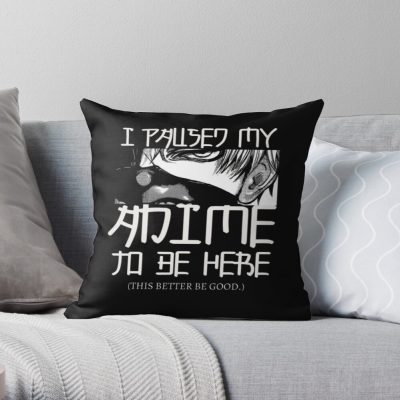 I Paused My Favorite To Be Here Throw Pillow