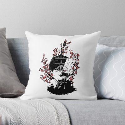 Kaneki Sakura Ink Throw Pillow