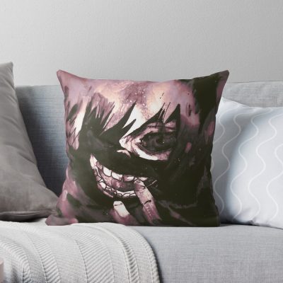 New Kaneki Ken Red Design Throw Pillow