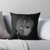 Haunting Abstract Face With Red Eye Throw Pillow
