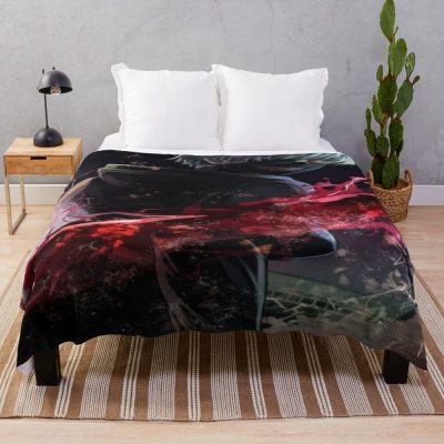 Super Villain Drawing Manga Illustration Throw Blanket