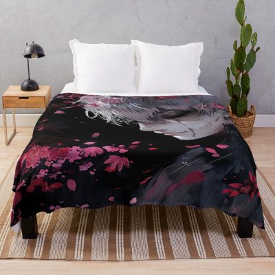Exploring The Dark Depths An Anime Throw Blanket