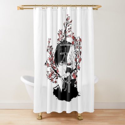 Kaneki Sakura Ink Shower Curtain